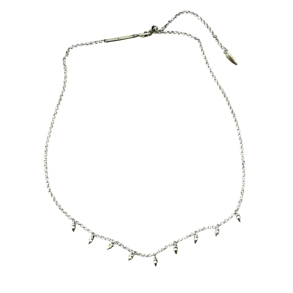 Kendra Scott Addison Necklace Choker Spike Dangle OS Gold Adjustable Bullet